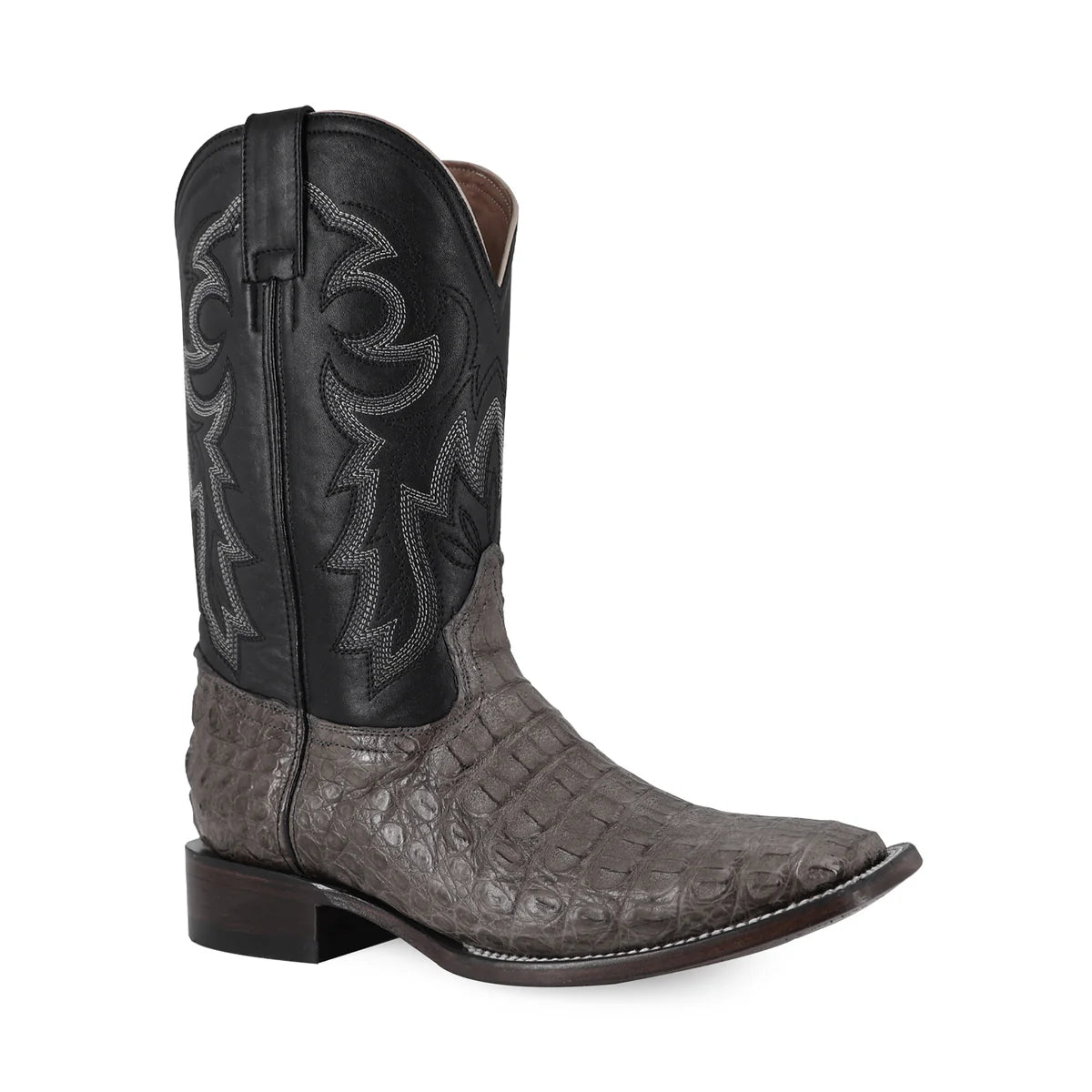 BOTA VAQUERA BULLDOG COCODRILO LOMO GRIS