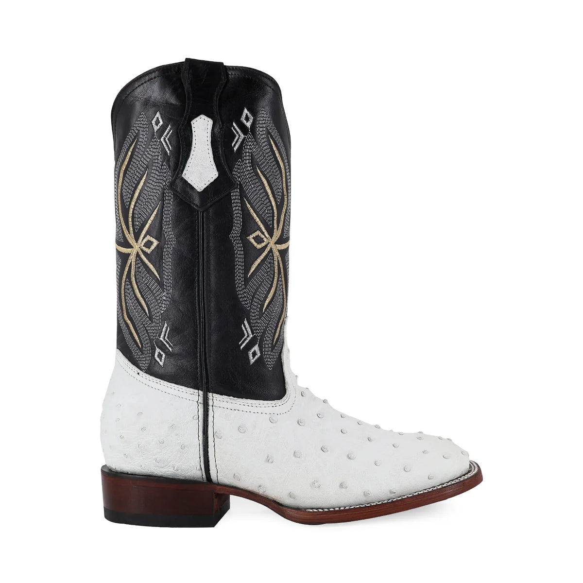 BOTA VAQUERA BULLDOG AVESTRUZ BLANCO