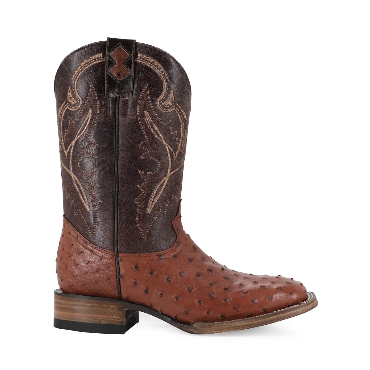 BOTA VAQUERA BULLDOG AVESTRUZ RUSTICO BRANDY