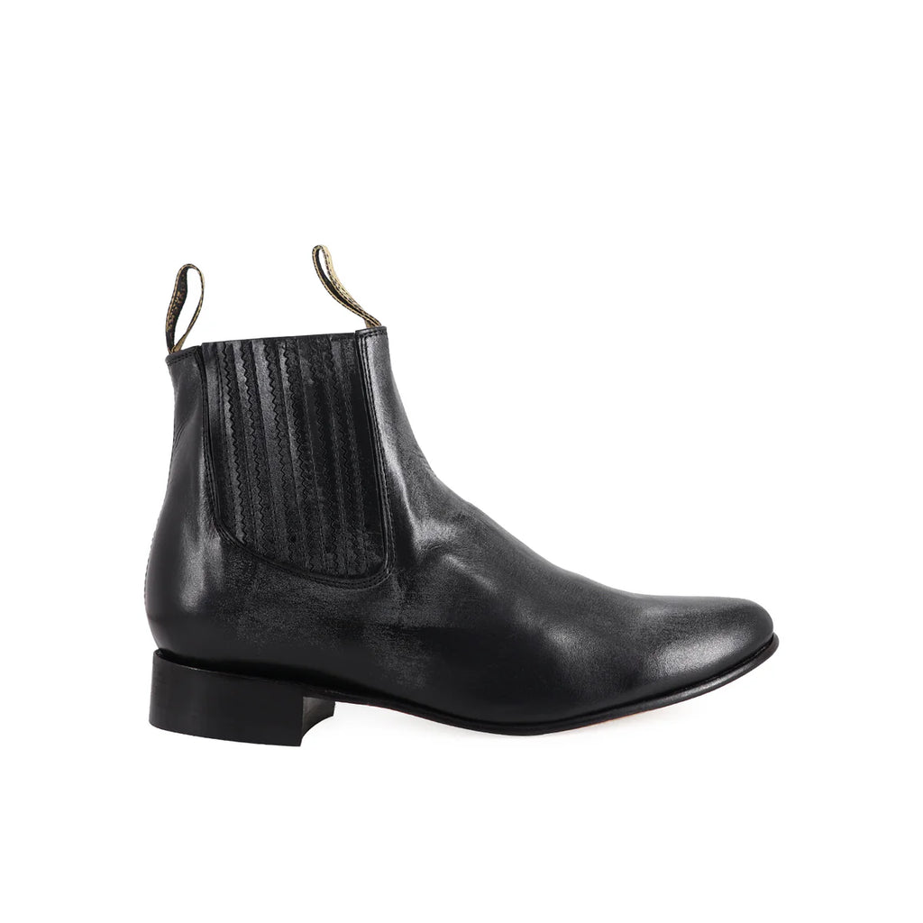 BOTÍN CHARRO NEGRO ATANADO