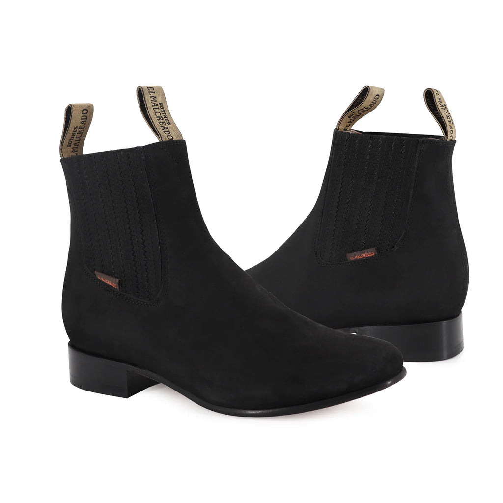 BOTÍN CHARRO NEGRO NOBUCK