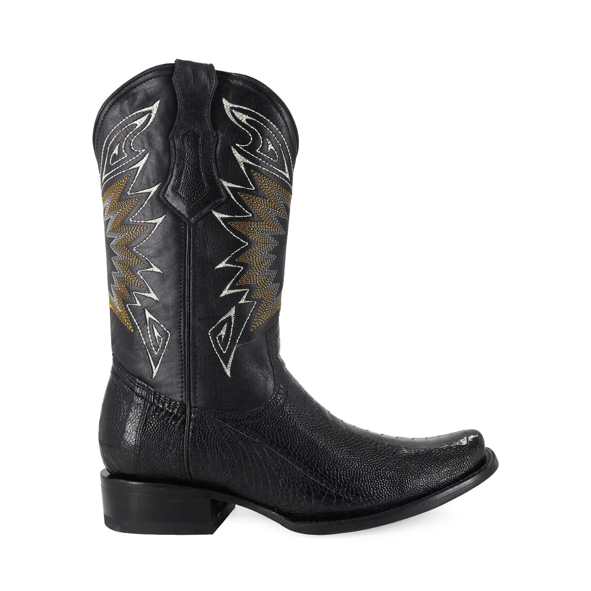 BOTA VAQUERA DUBAI PATA DE AVESTRUZ NEGRO