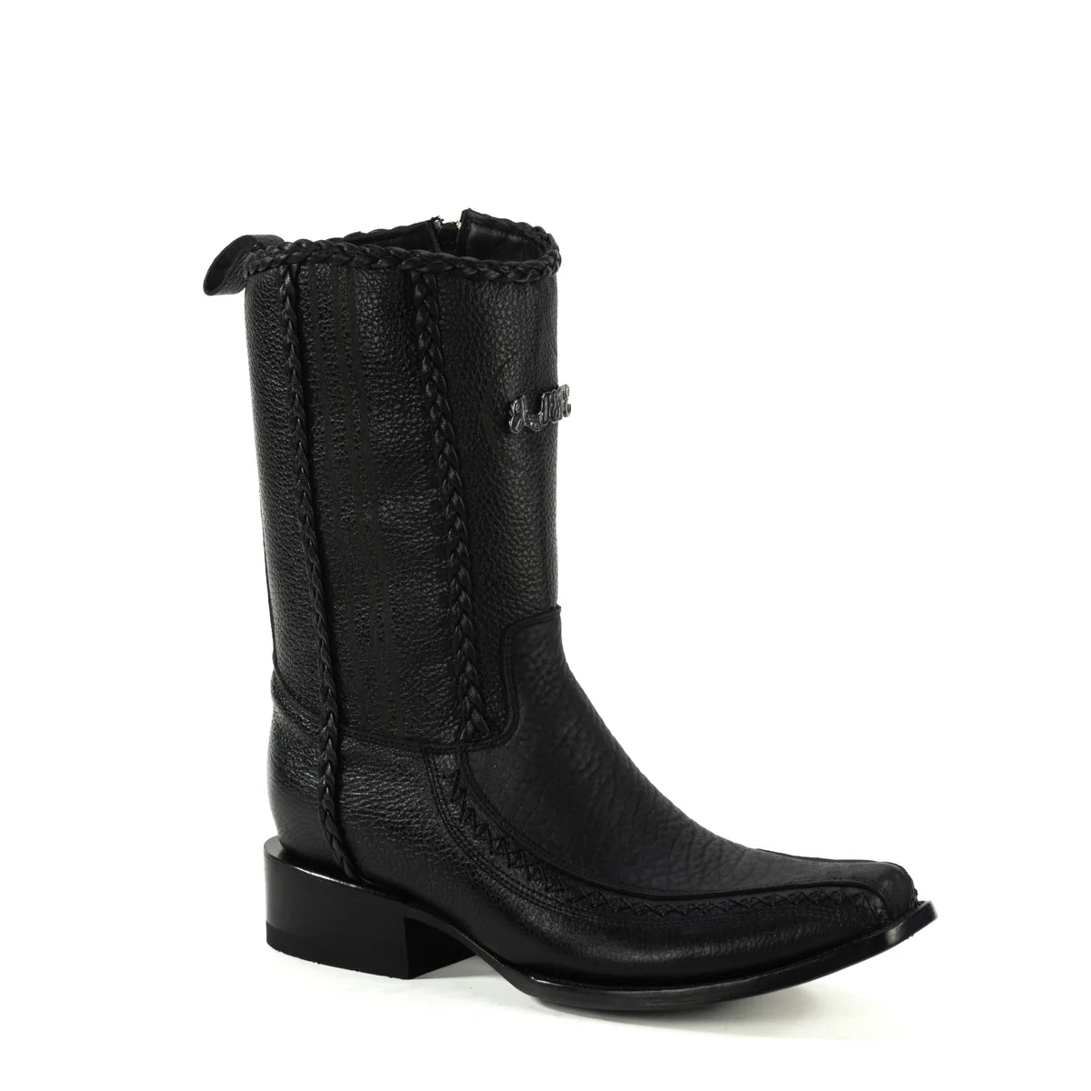 BOTIN JEFE EN PIEL DE CUELLO DE TORO