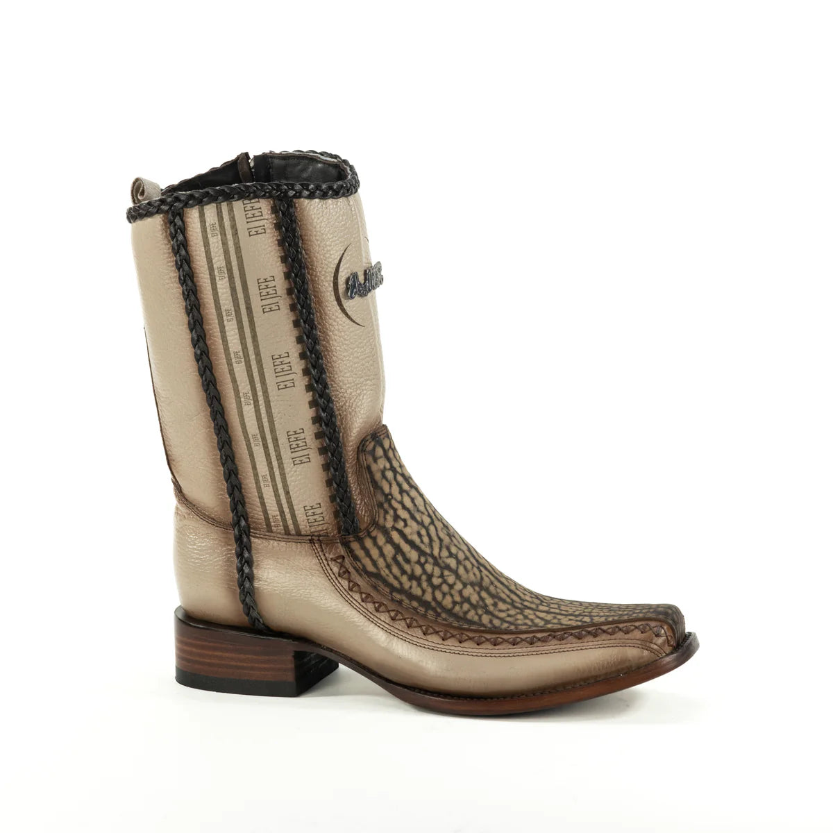 BOTIN JEFE EN PIEL DE CUELLO DE TORO