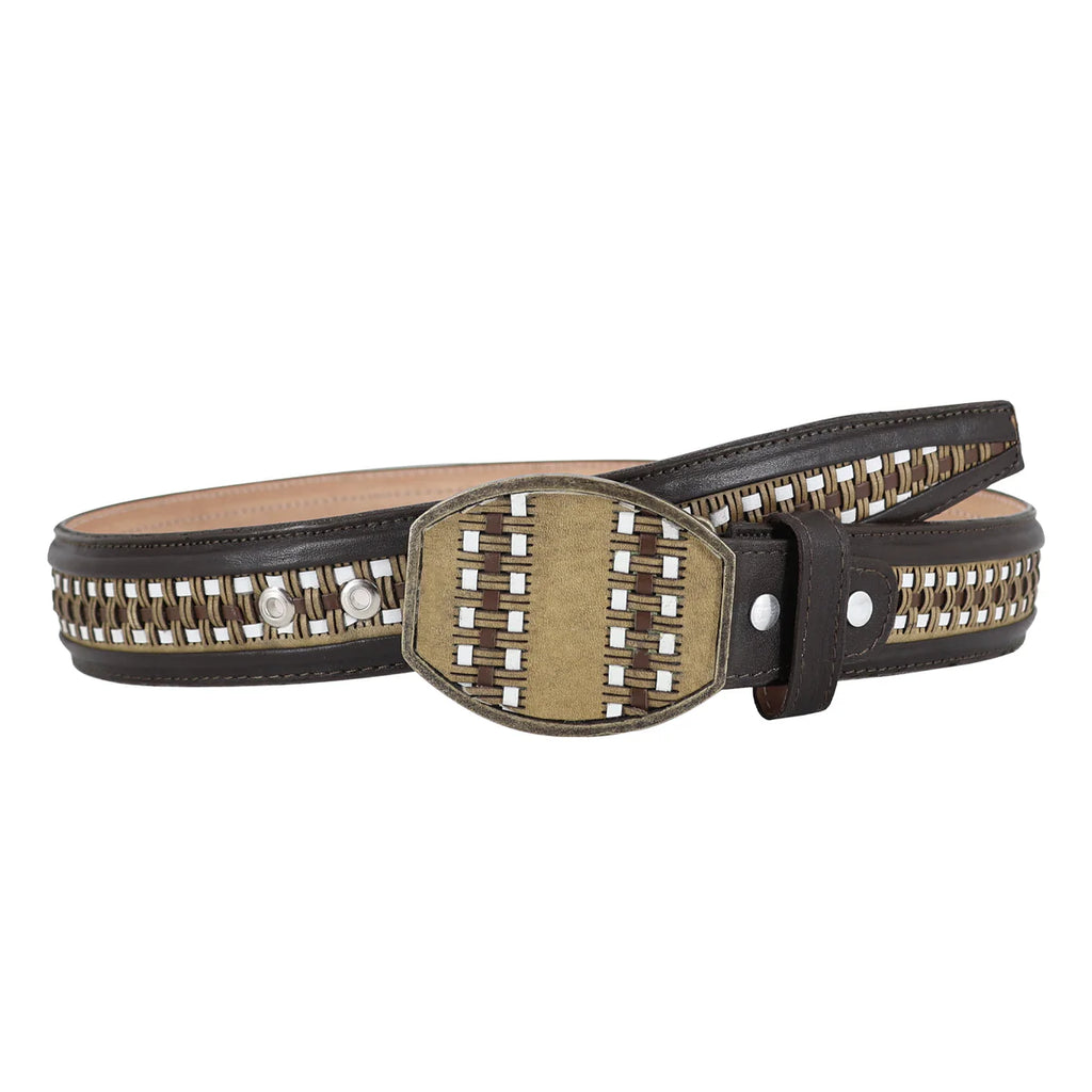 Cinturon Hebilla Cua Para Hombre En Piel De Petatillo/lasser