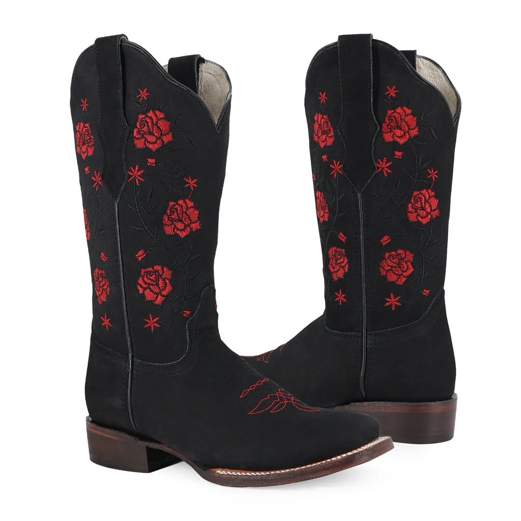 BOTA VAQUERA PARA DAMA DE PIEL MODELO ROSALIA