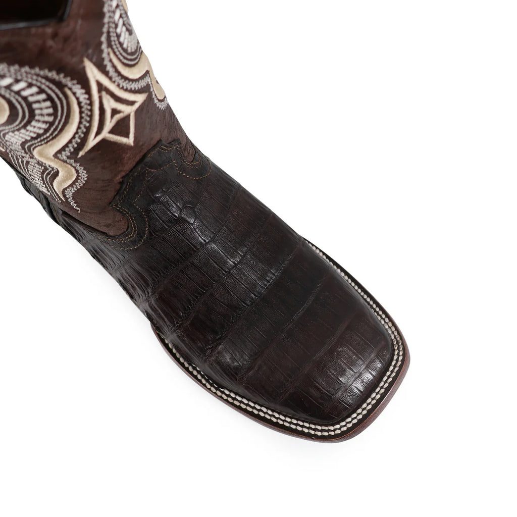 BOTA VAQUERA BULLDOG COCODRILO COLA BELLY CAFE