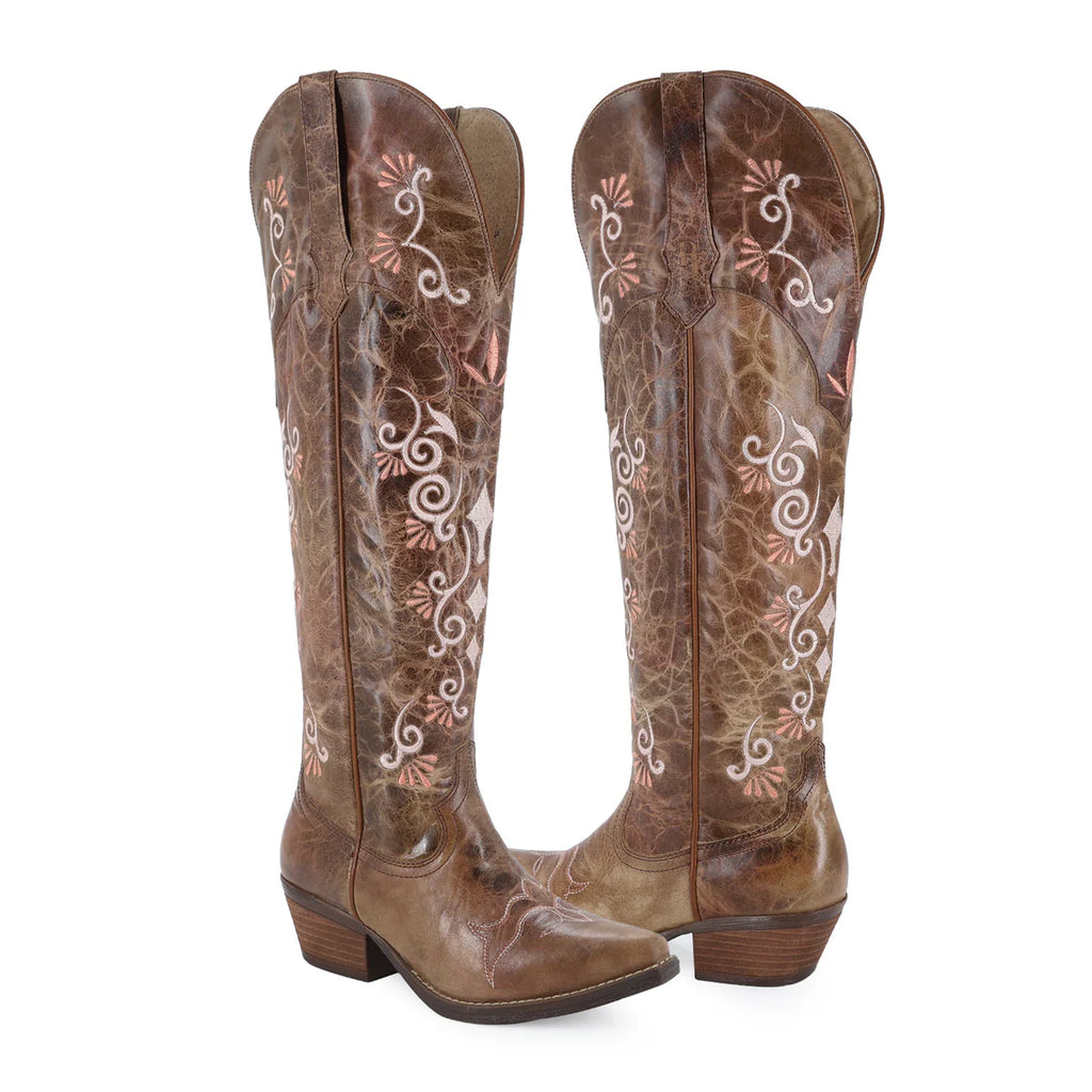 BOTA VAQUERA PARA DAMA DE PIEL MODELO CHERRY