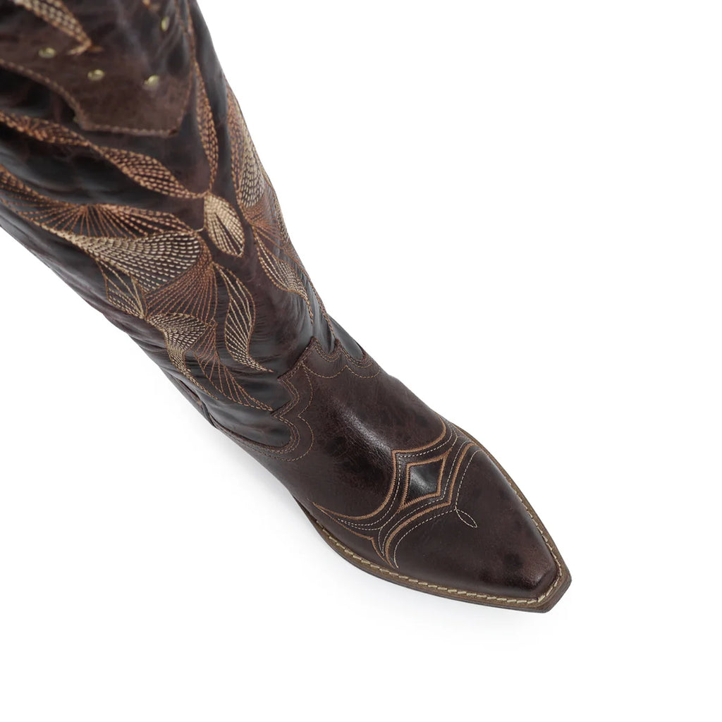 BOTA VAQUERA PARA DAMA DE PIEL MODELO WONKA