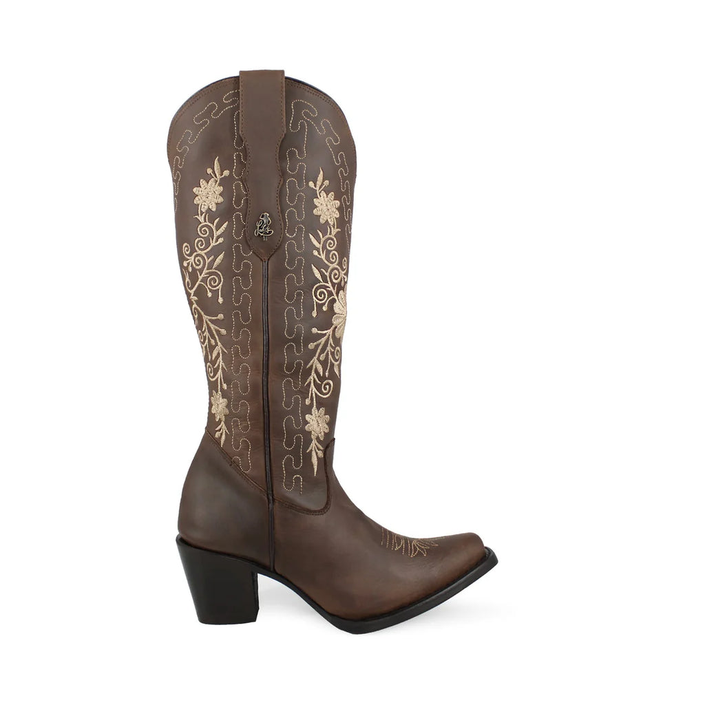 BOTA VAQUERA PARA DAMA DE PIEL MODELO GERBERA