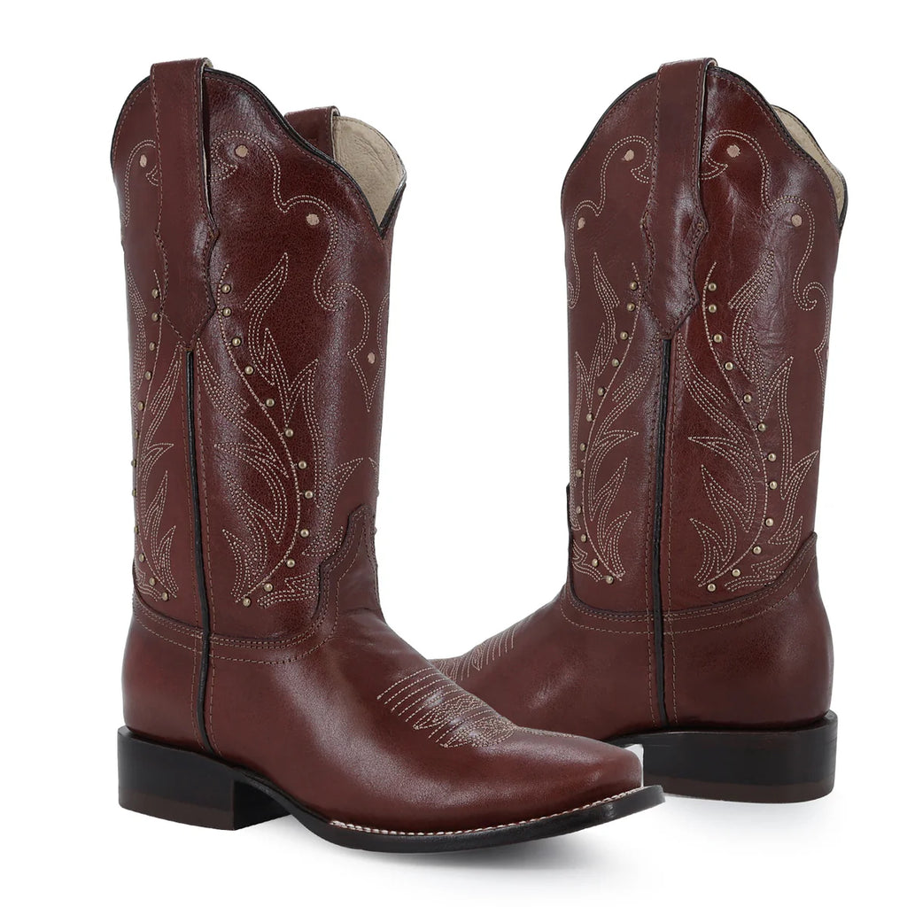 BOTA VAQUERA PARA DAMA DE PIEL MODELO CAYENA