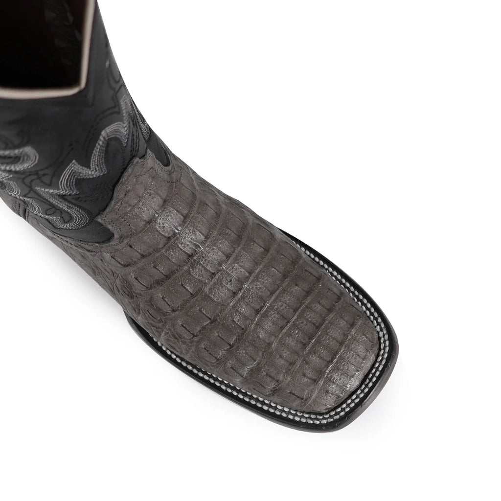 BOTA VAQUERA BULLDOG COCODRILO LOMO GRIS