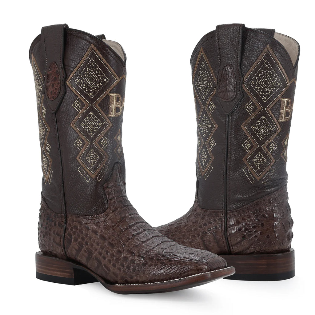 BOTA VAQUERA BULLDOG COCODRILO LOMO CAFE