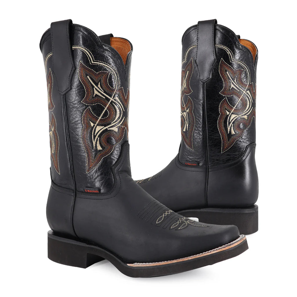 BOTA VAQUERA RODEO CRAZY SUELA POLIURETANO NEGRO