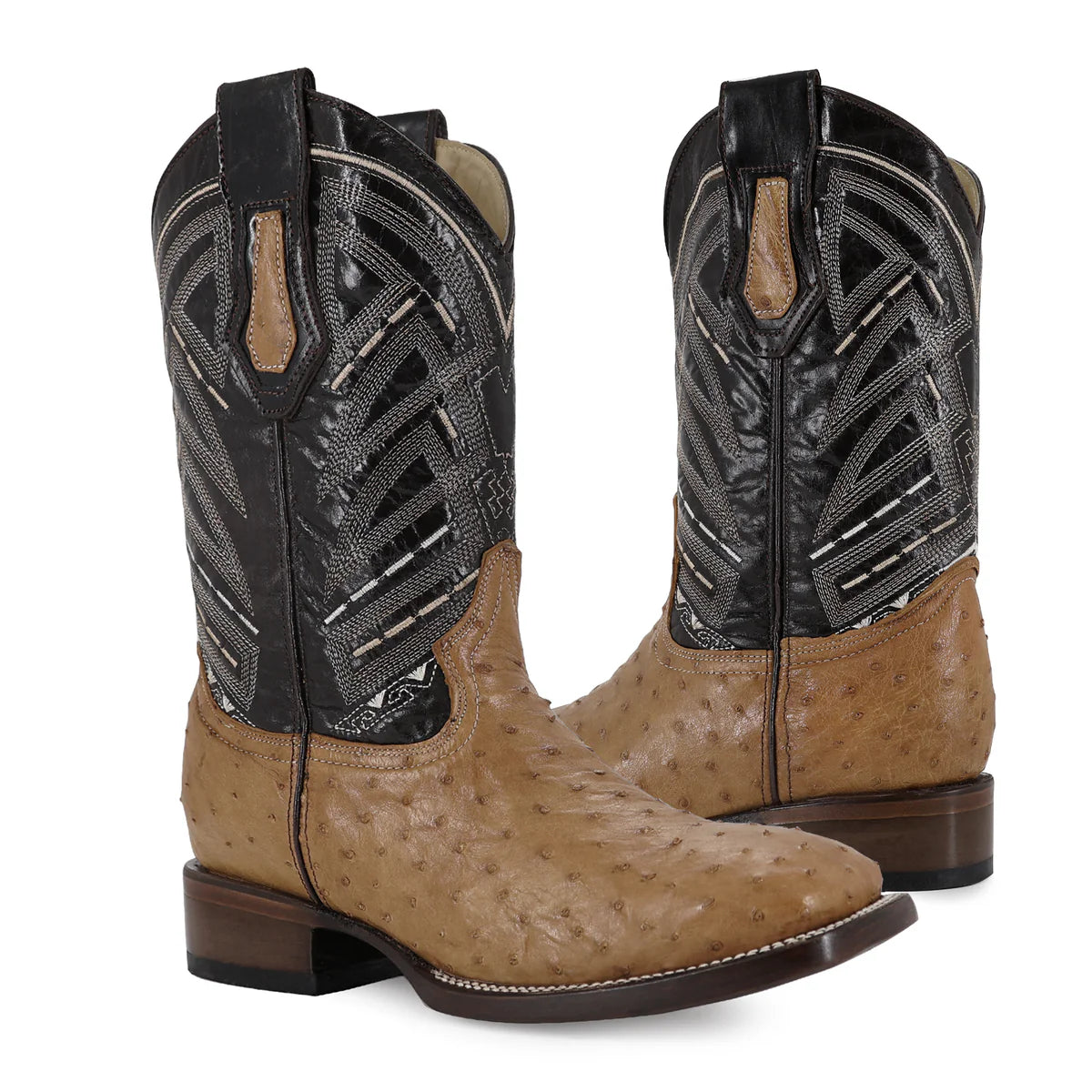 BOTA VAQUERA BULLDOG AVESTRUZ RUSTICO UMBER BRUCIATO