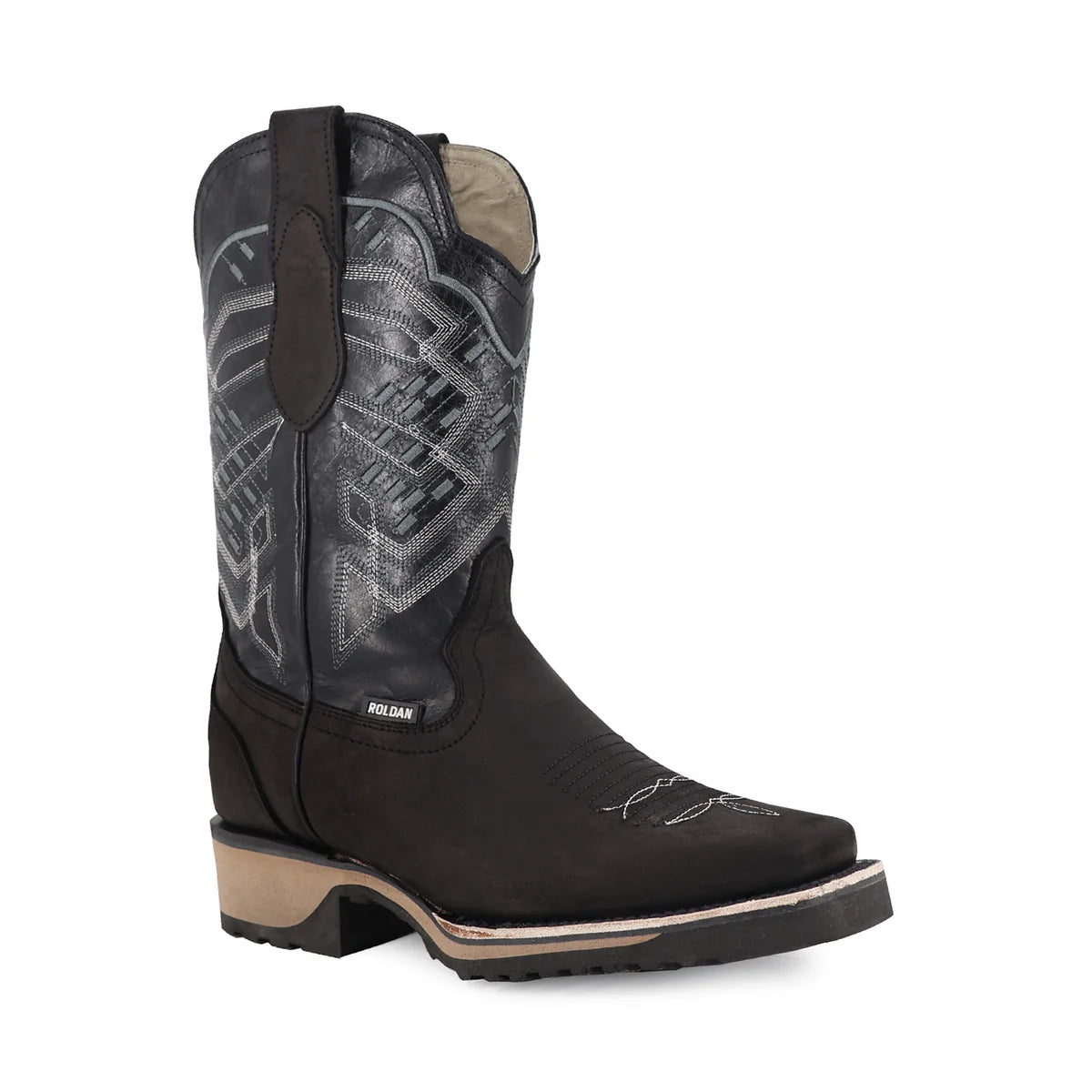 Bota Vaquera Rodeo Res Gold Negro