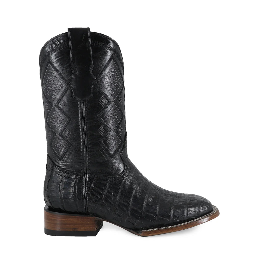 BOTA VAQUERA BULLDOG COCODRILO COLA BELLY NEGRO
