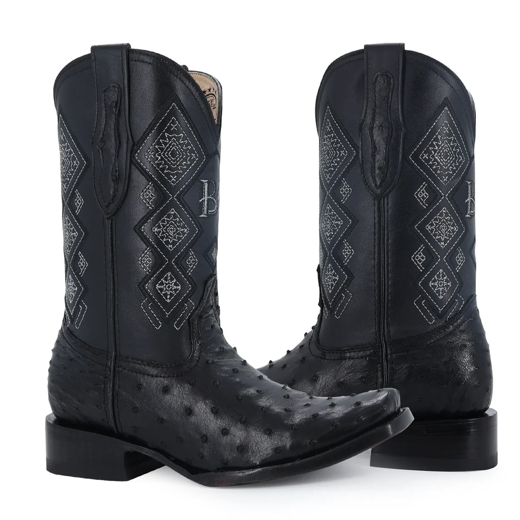 BOTA VAQUERA DUBAI AVESTRUZ NEGRO