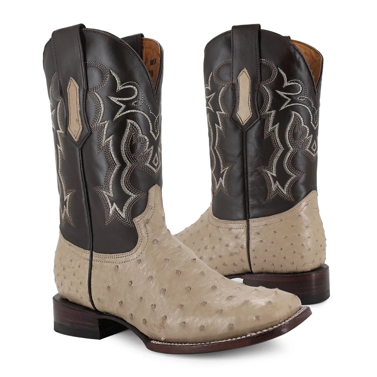 BOTA VAQUERA BULLDOG AVESTRUZ HUESO