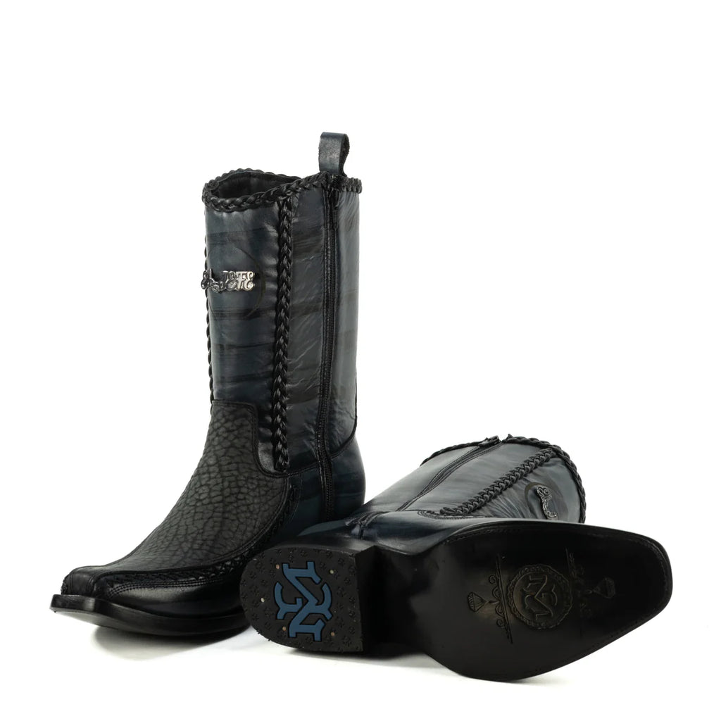 BOTIN JEFE EN PIEL DE CUELLO DE TORO