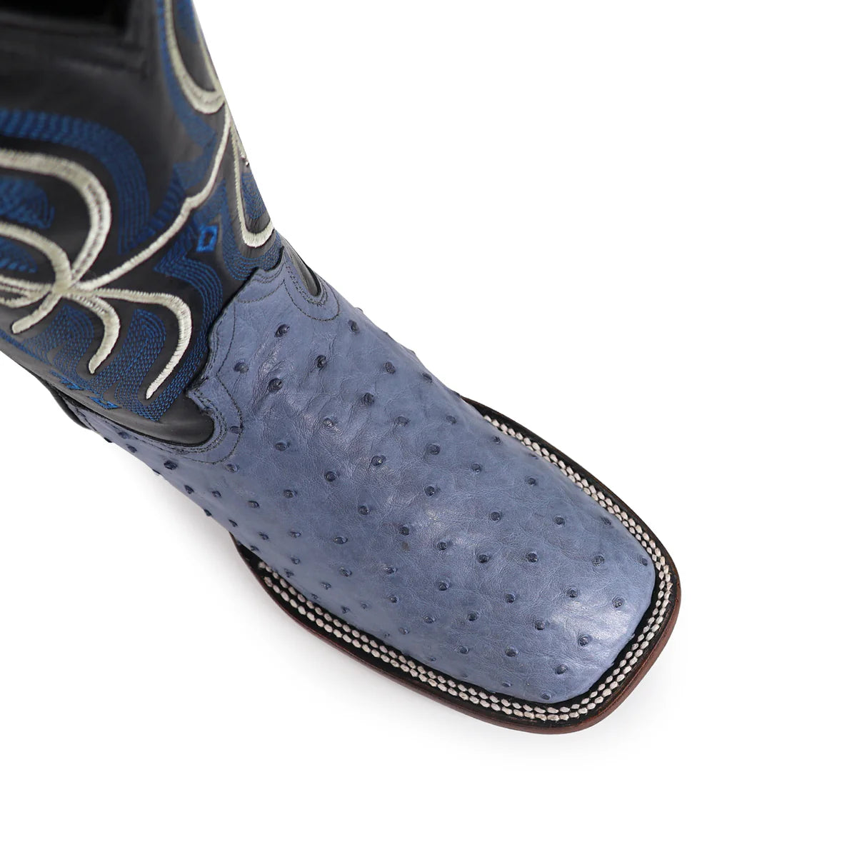 BOTA VAQUERA BULLDOG AVESTRUZ AZUL MEZCLILLA