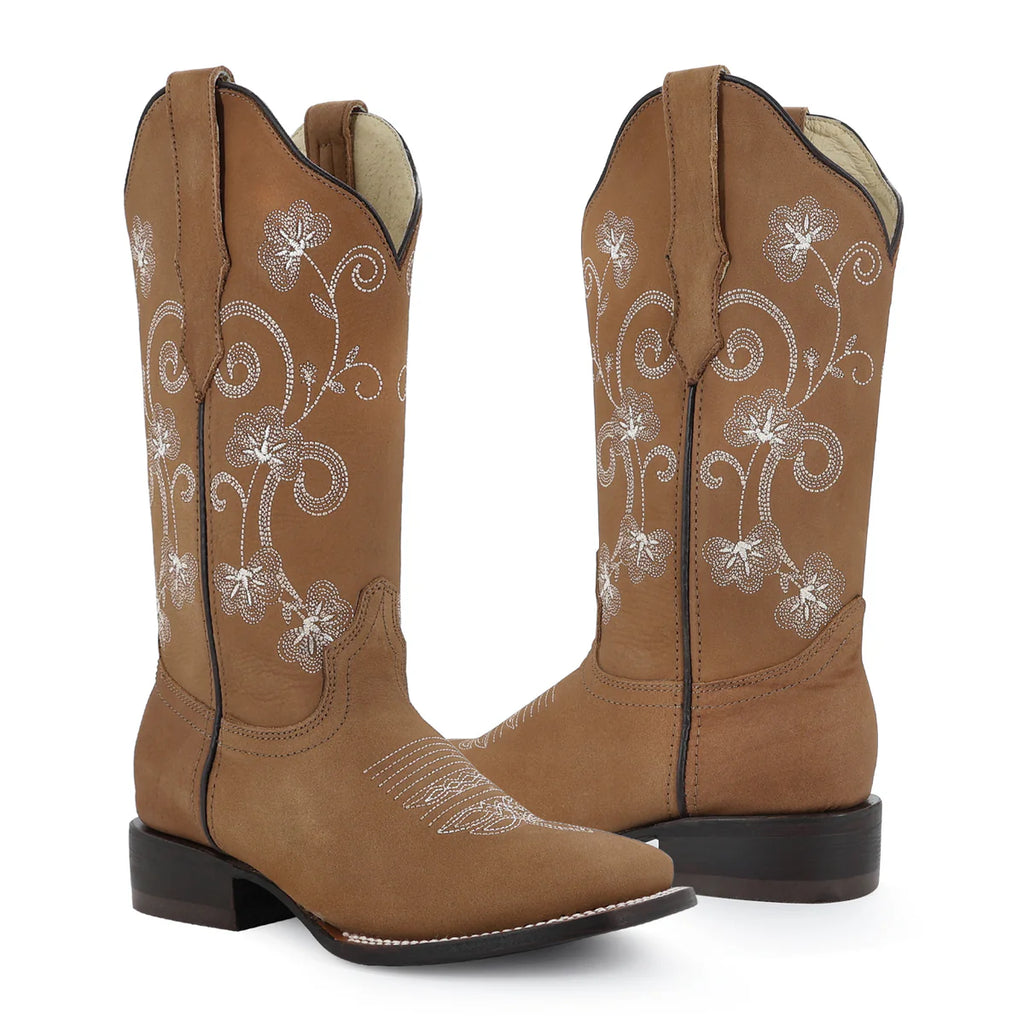 BOTA VAQUERA PARA DAMA DE PIEL MODELO CASTILLA