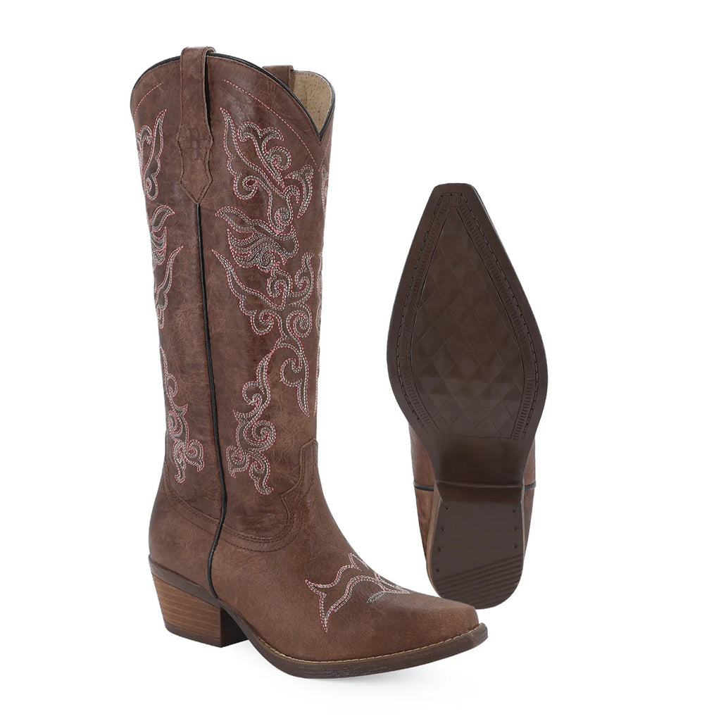 BOTA VAQUERA PARA DAMA DE PIEL MODELO DARLING