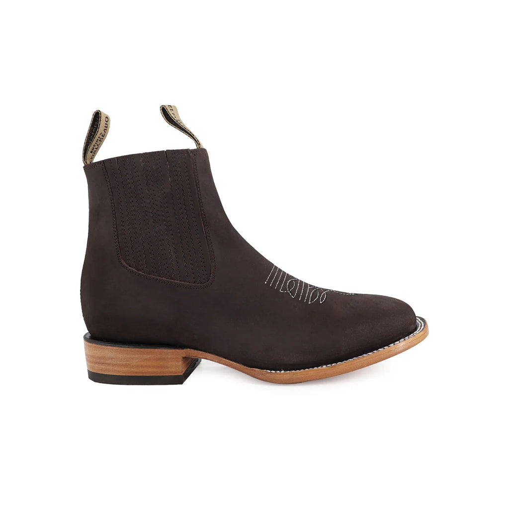 BOTÍN BULLDOG NOBUCK CON RINGLE CHOCO