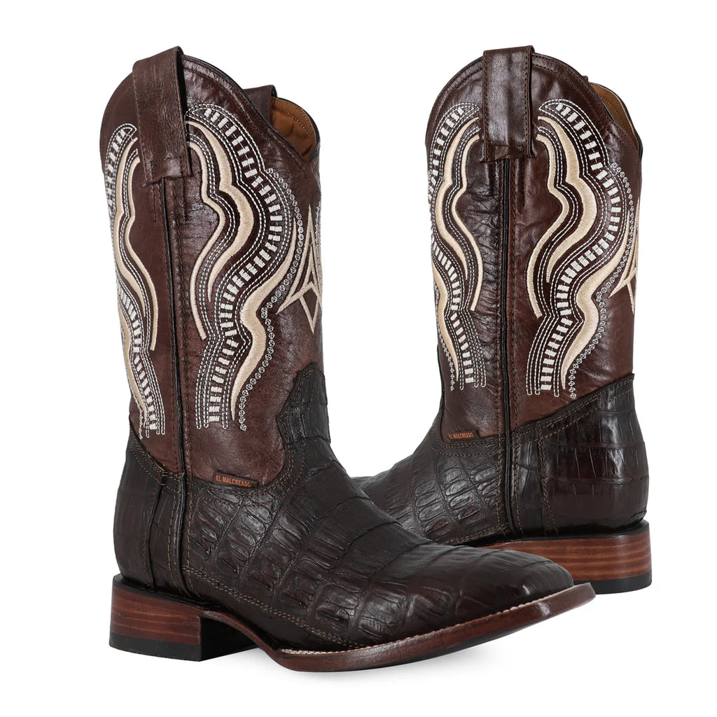 BOTA VAQUERA BULLDOG COCODRILO COLA BELLY CAFE