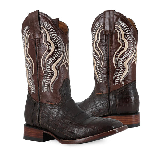 BOTA VAQUERA BULLDOG COCODRILO COLA BELLY CAFE