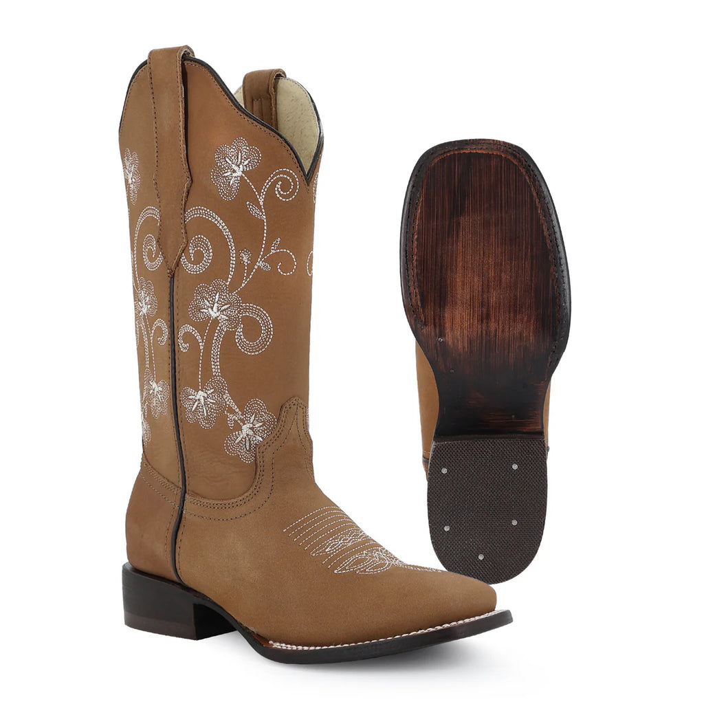 BOTA VAQUERA PARA DAMA DE PIEL MODELO CASTILLA