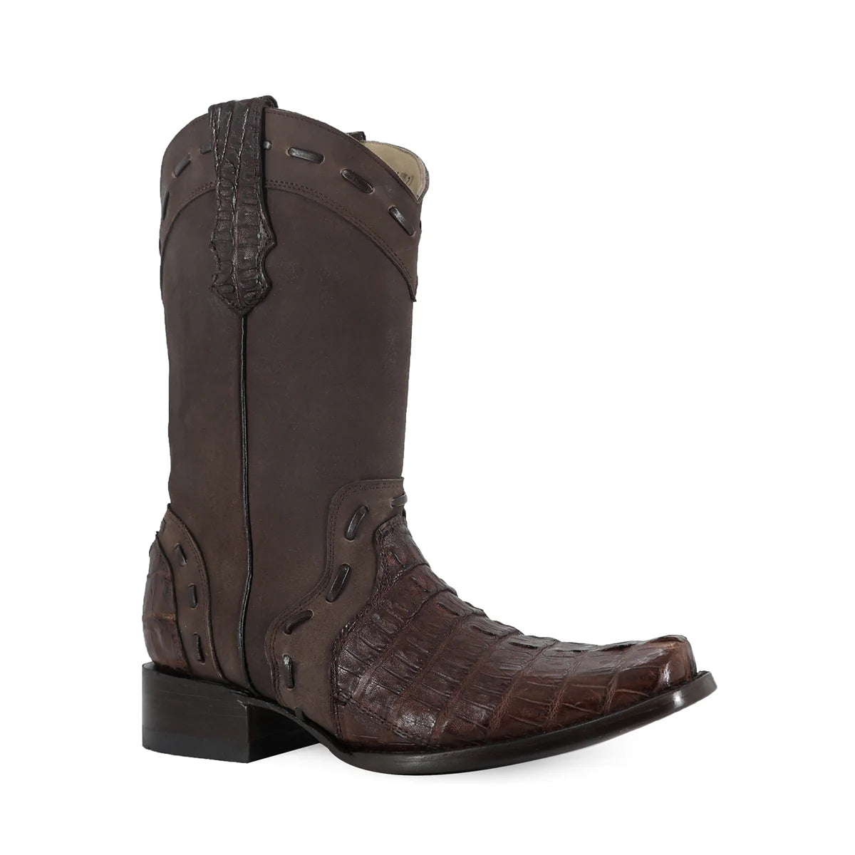 BOTA VAQUERA FRANCO COCODRILO-COLA CAFE