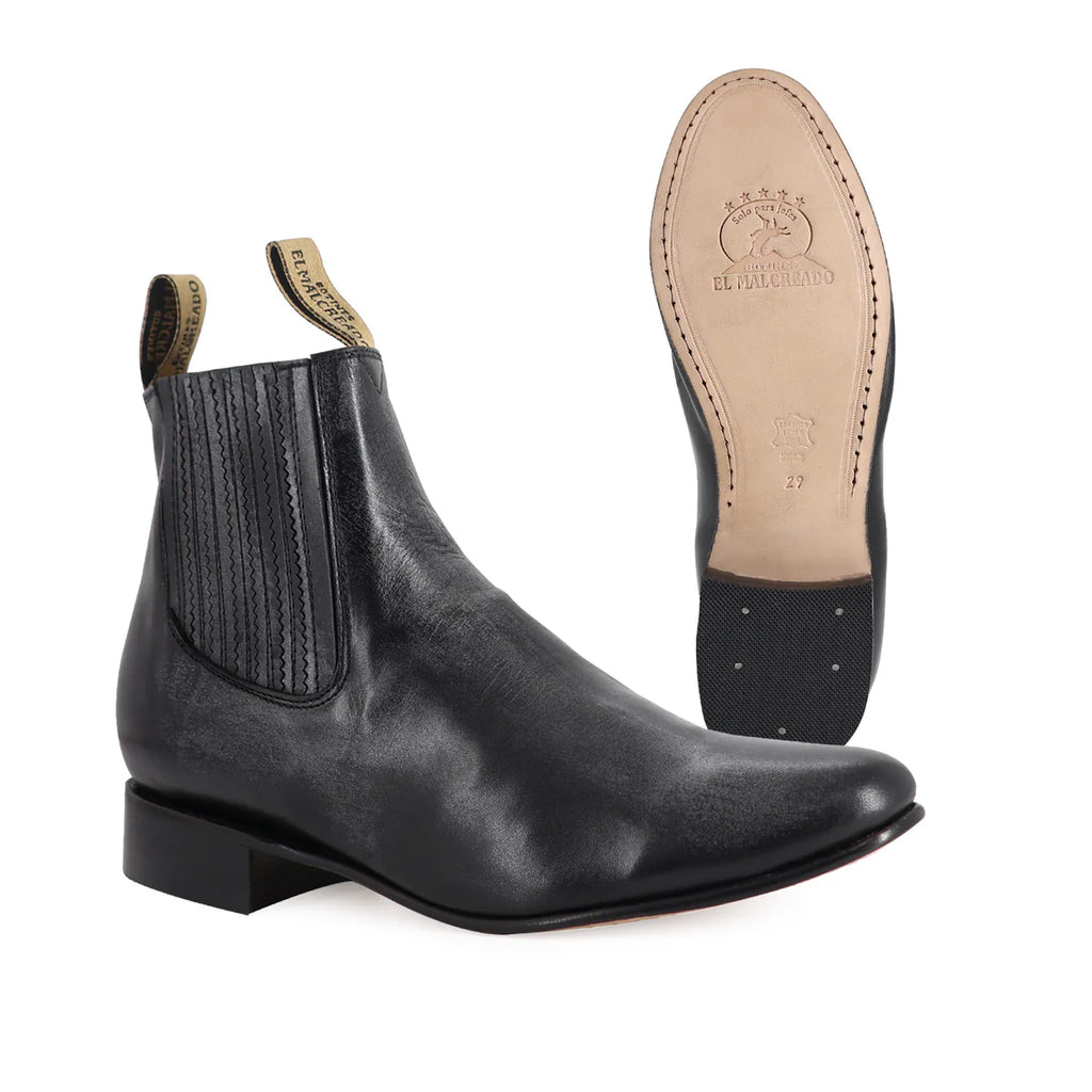 BOTÍN CHARRO NEGRO ATANADO