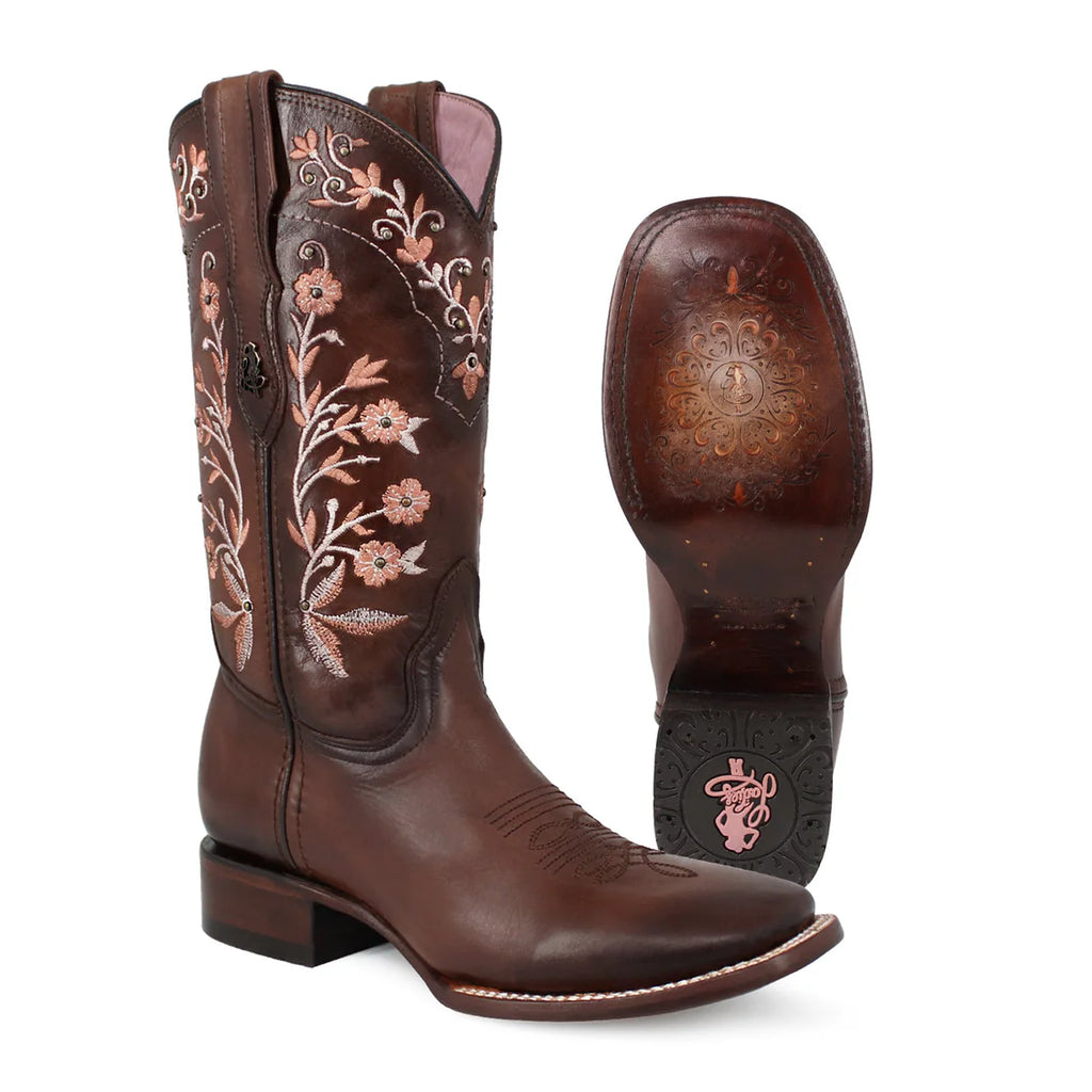 BOTA VAQUERA PARA DAMA DE PIEL MODELO ARMONÍA