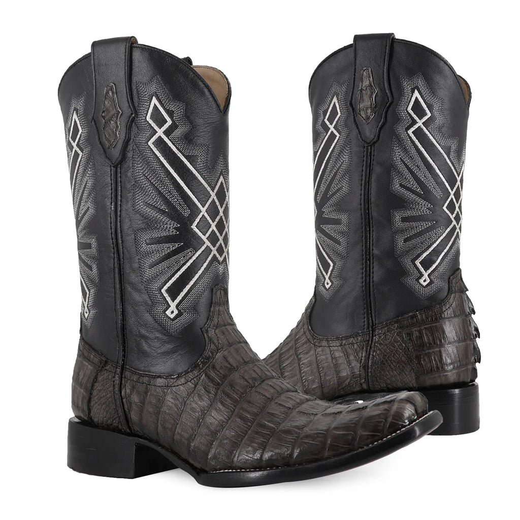 BOTA VAQUERA DUBAI COCODRILO COLA GRIS