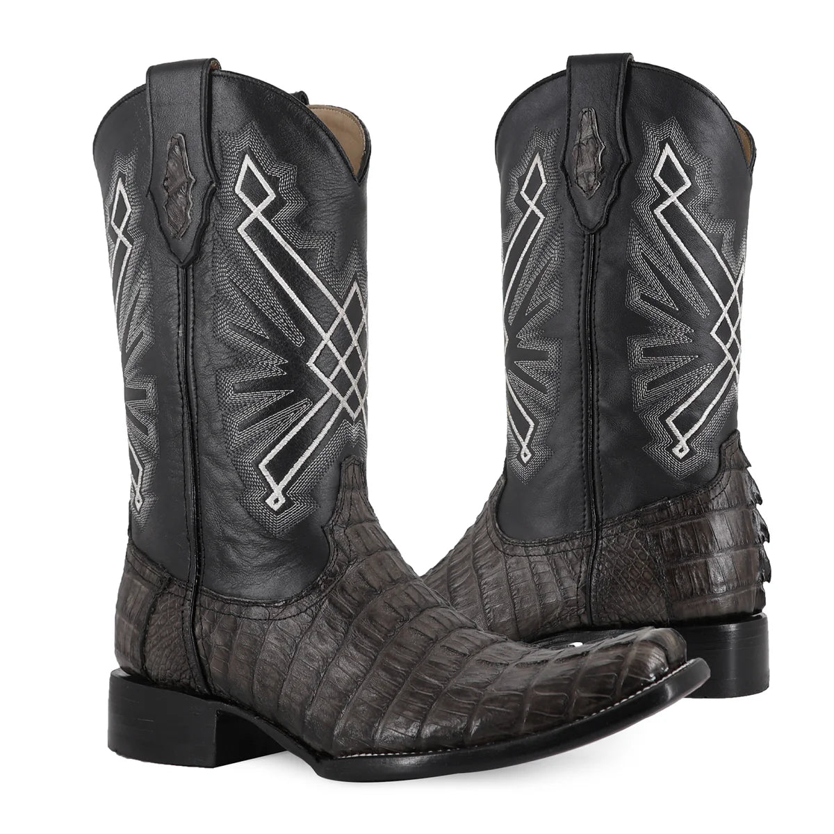 BOTA VAQUERA DUBAI COCODRILO COLA GRIS