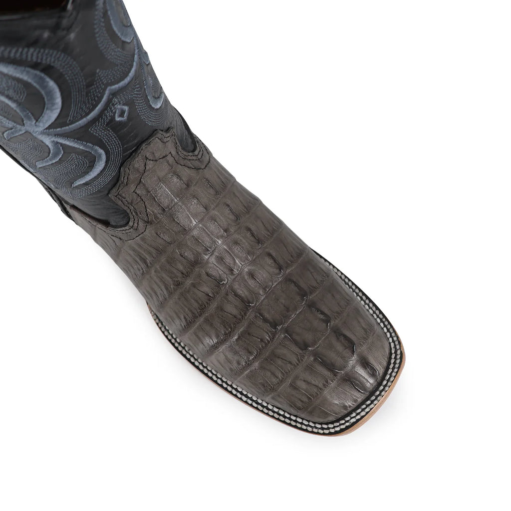 BOTA VAQUERA BULLDOG COCODRILO COLA GRIS
