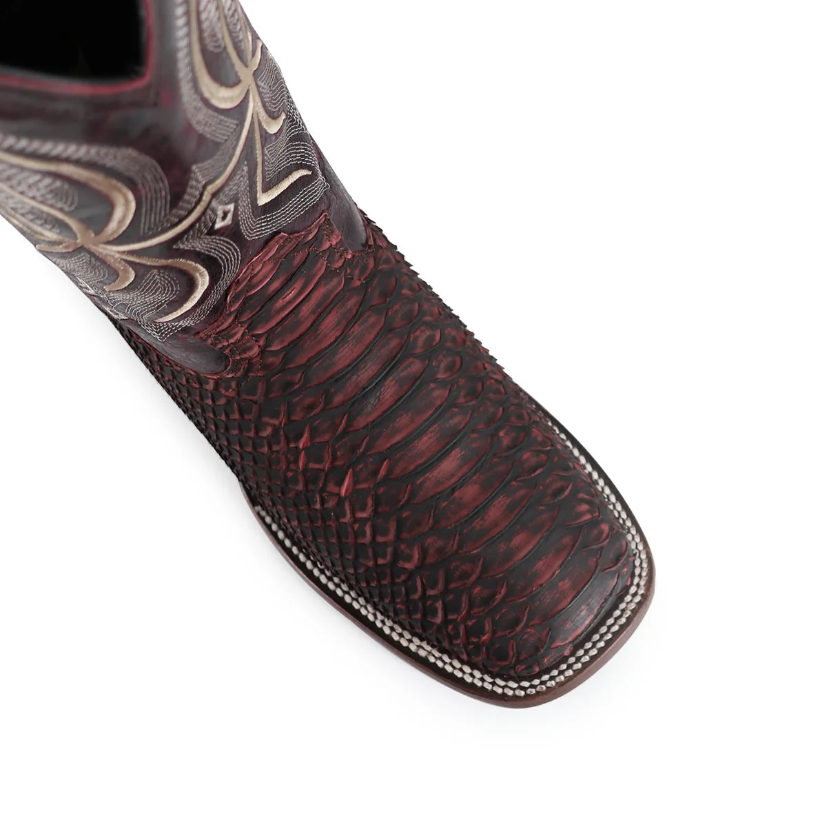 BOTA VAQUERA BULLDOG PITÓN NOBUCK BLACK CHERRY