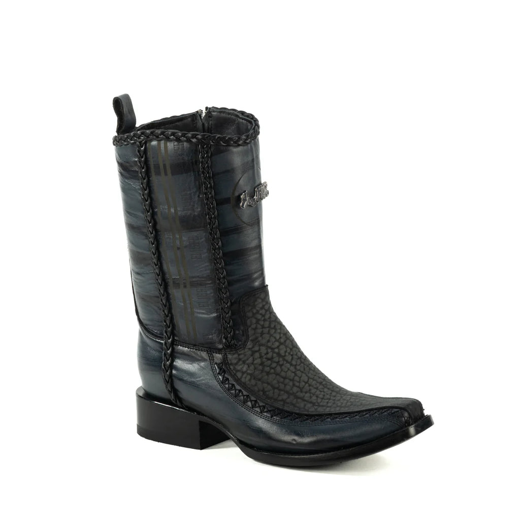 BOTIN JEFE EN PIEL DE CUELLO DE TORO