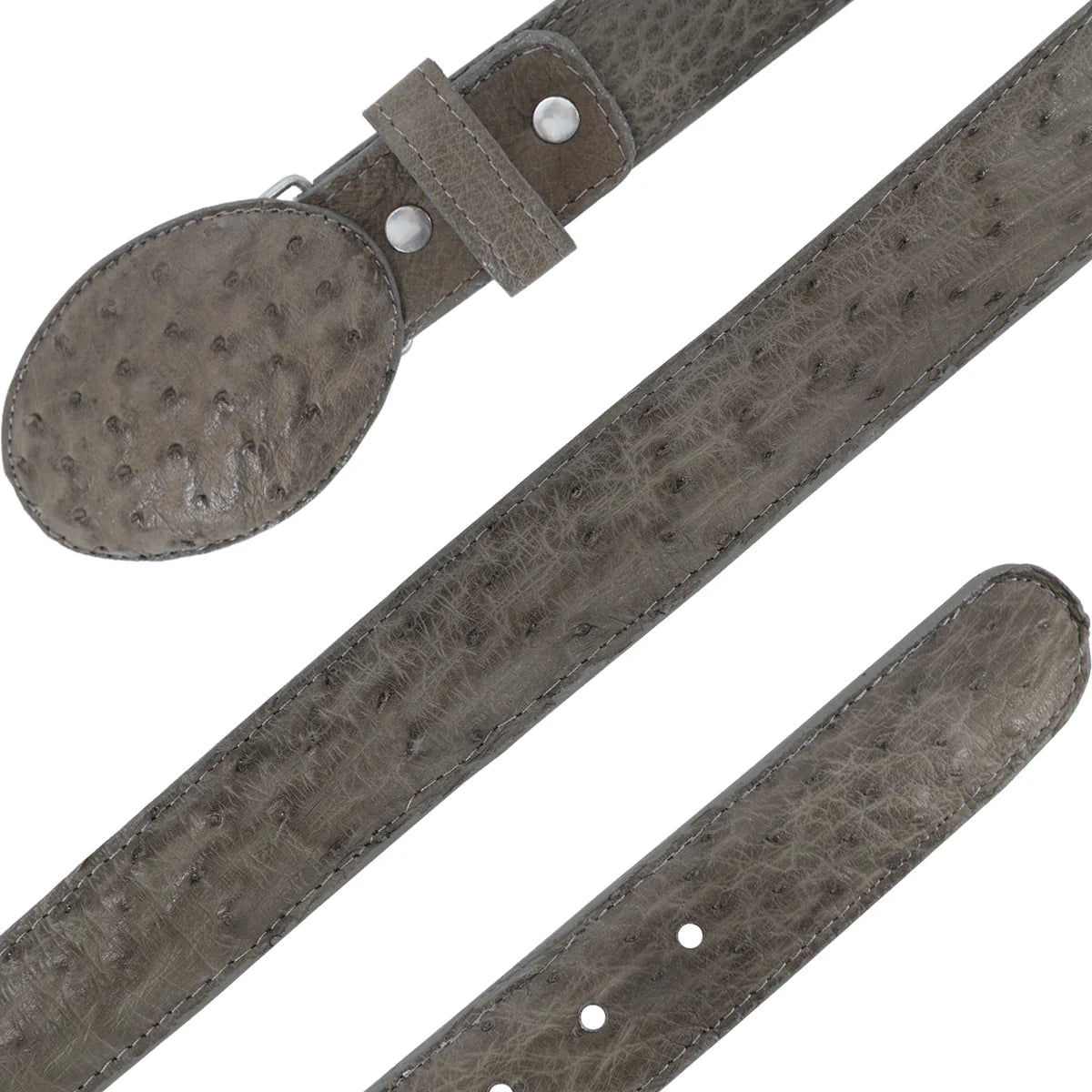 CINTURON VAQUERO PARA HOMBRE EN PIEL DE AVESTRUZ