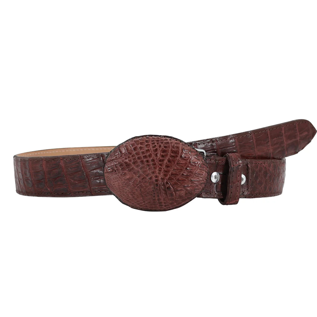 CINTURON HEBILLA VAQ PARA HOMBRE EN PIEL DE COCODRILO