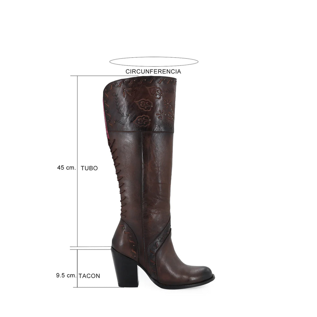 BOTA CASUAL PARA DAMA DE PIEL MODELO PRESUMIDA