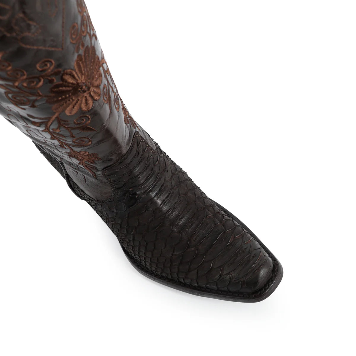 BOTA VAQUERA PARA DAMA DE PIEL PITON NOBUCK MODELO GERBERA