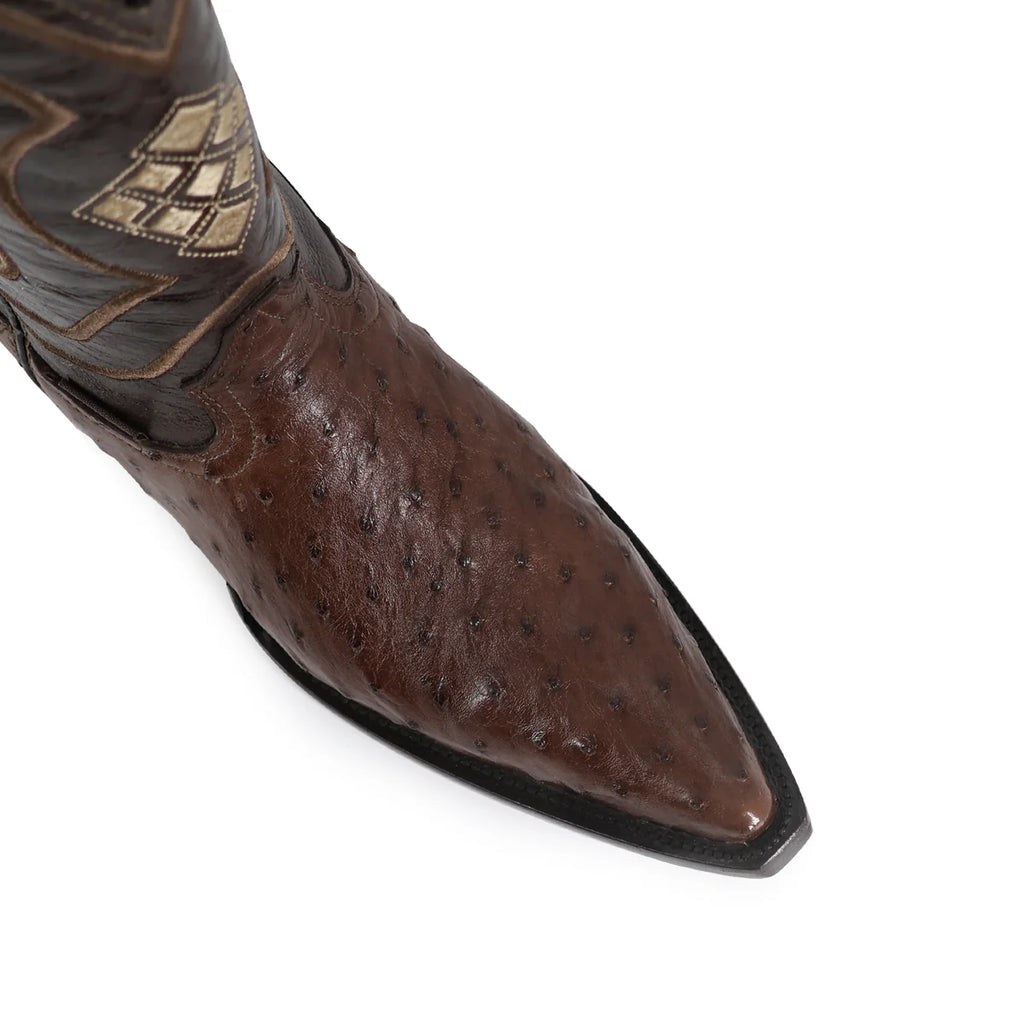 BOTA VAQUERA CHIHUAHUA AVESTRUZ CAFE