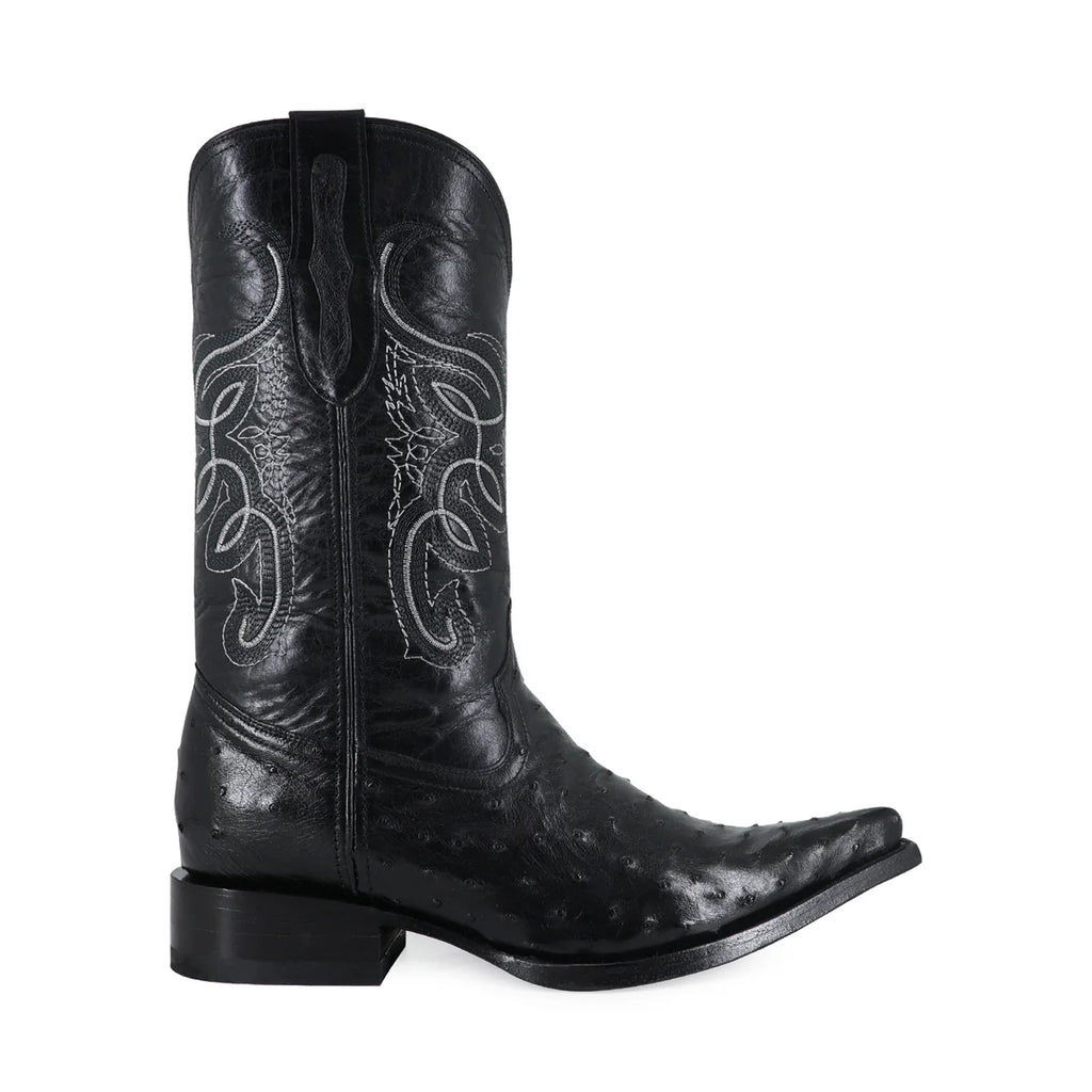 BOTA VAQUERA CHIHUAHUA AVESTRUZ NEGRO