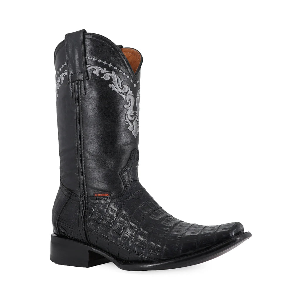 BOTA VAQUERA DUBAI COCODRILO COLA BELLY NEGRO