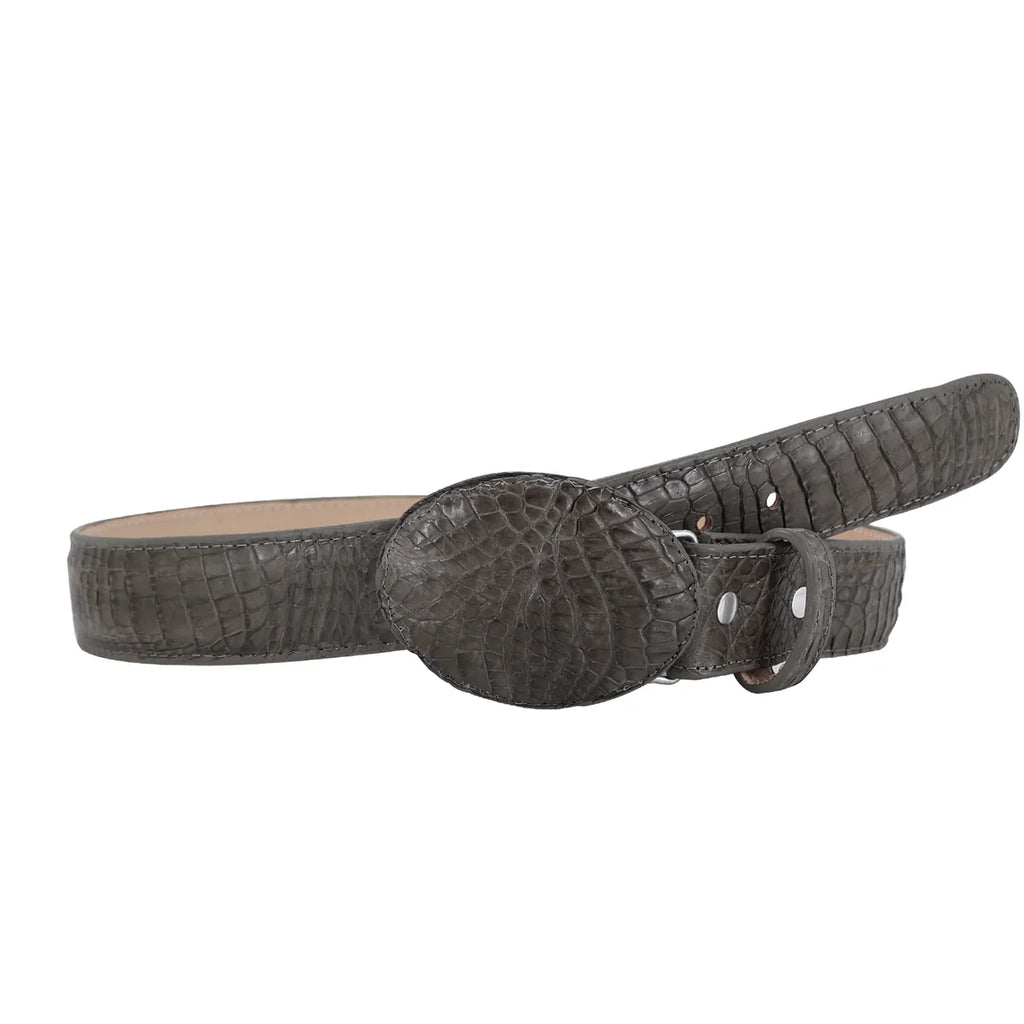 CINTURON HEBILLA VAQ PARA HOMBRE EN PIEL DE COCODRILO