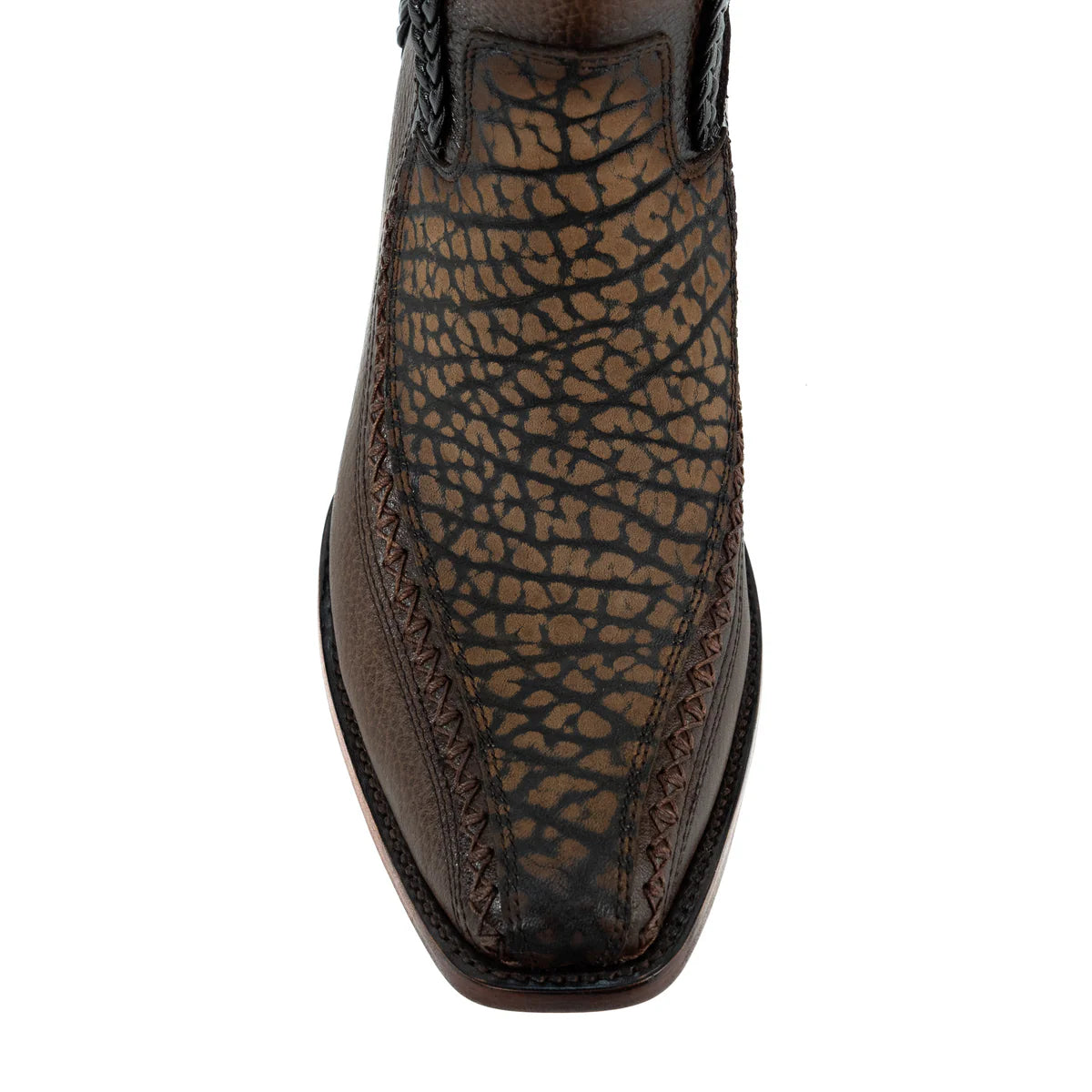 BOTIN JEFE EN PIEL DE CUELLO DE TORO