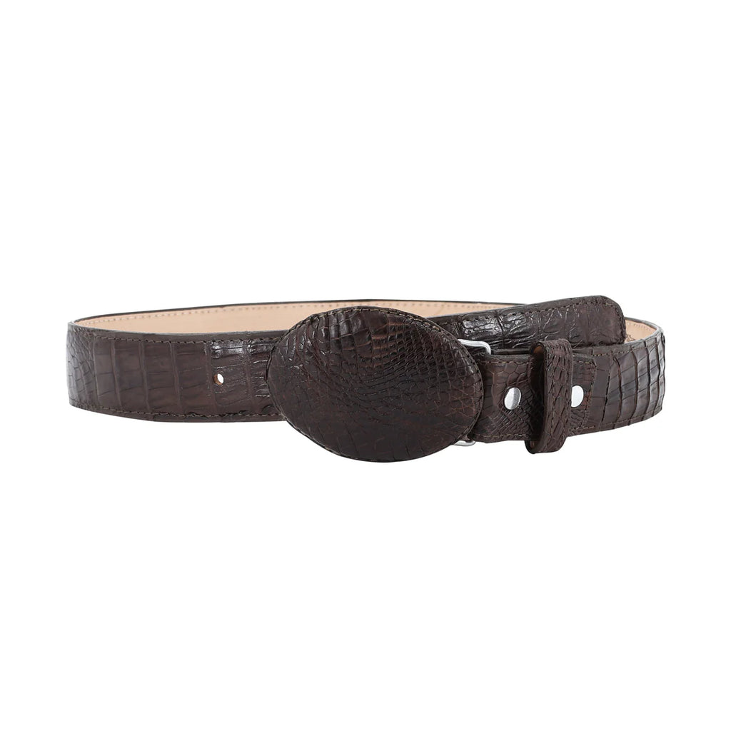 CINTURON HEBILLA VAQ PARA HOMBRE EN PIEL DE COCODRILO