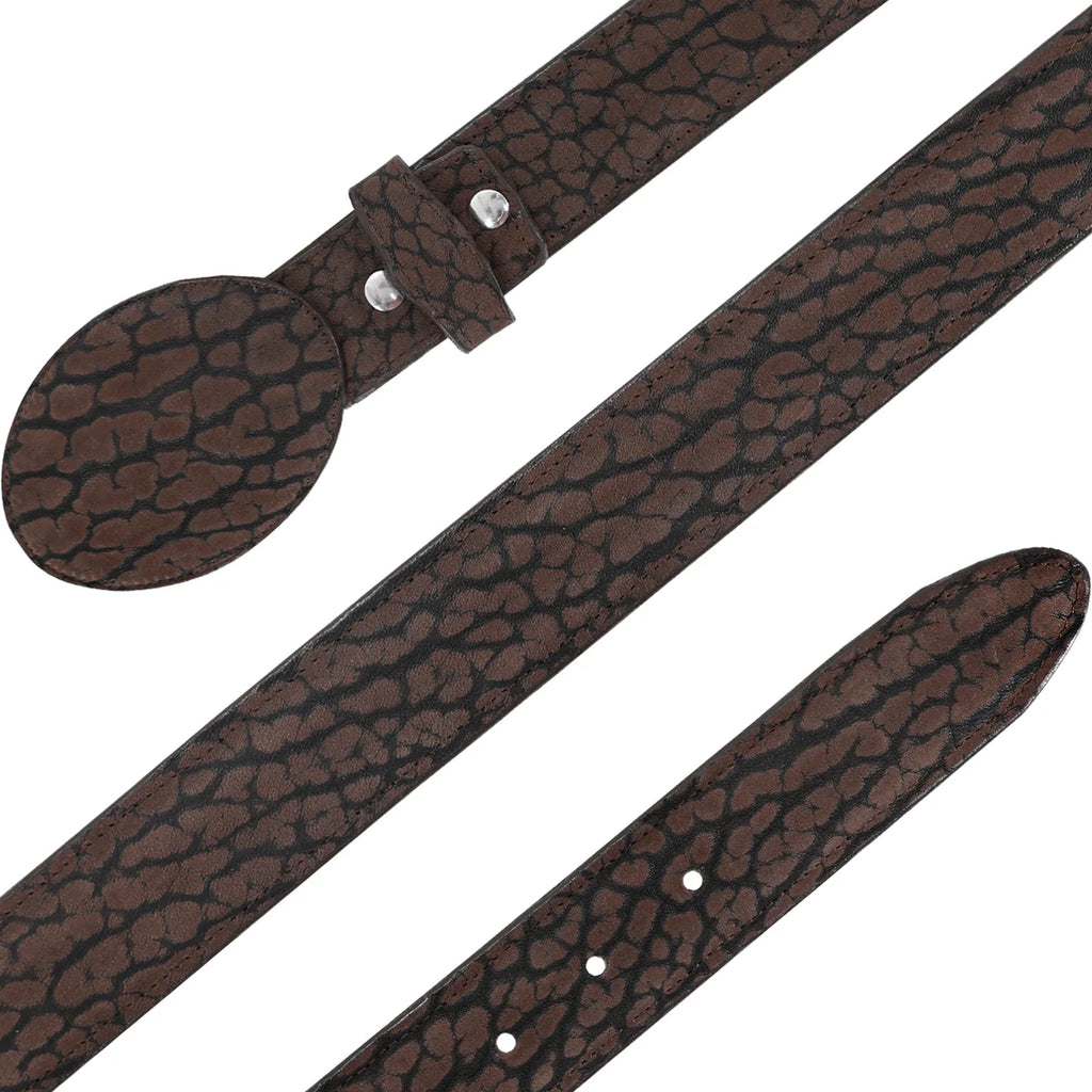 CINTURON VAQUERO PARA HOMBRE EN PIEL DE CUELLO DE TORO